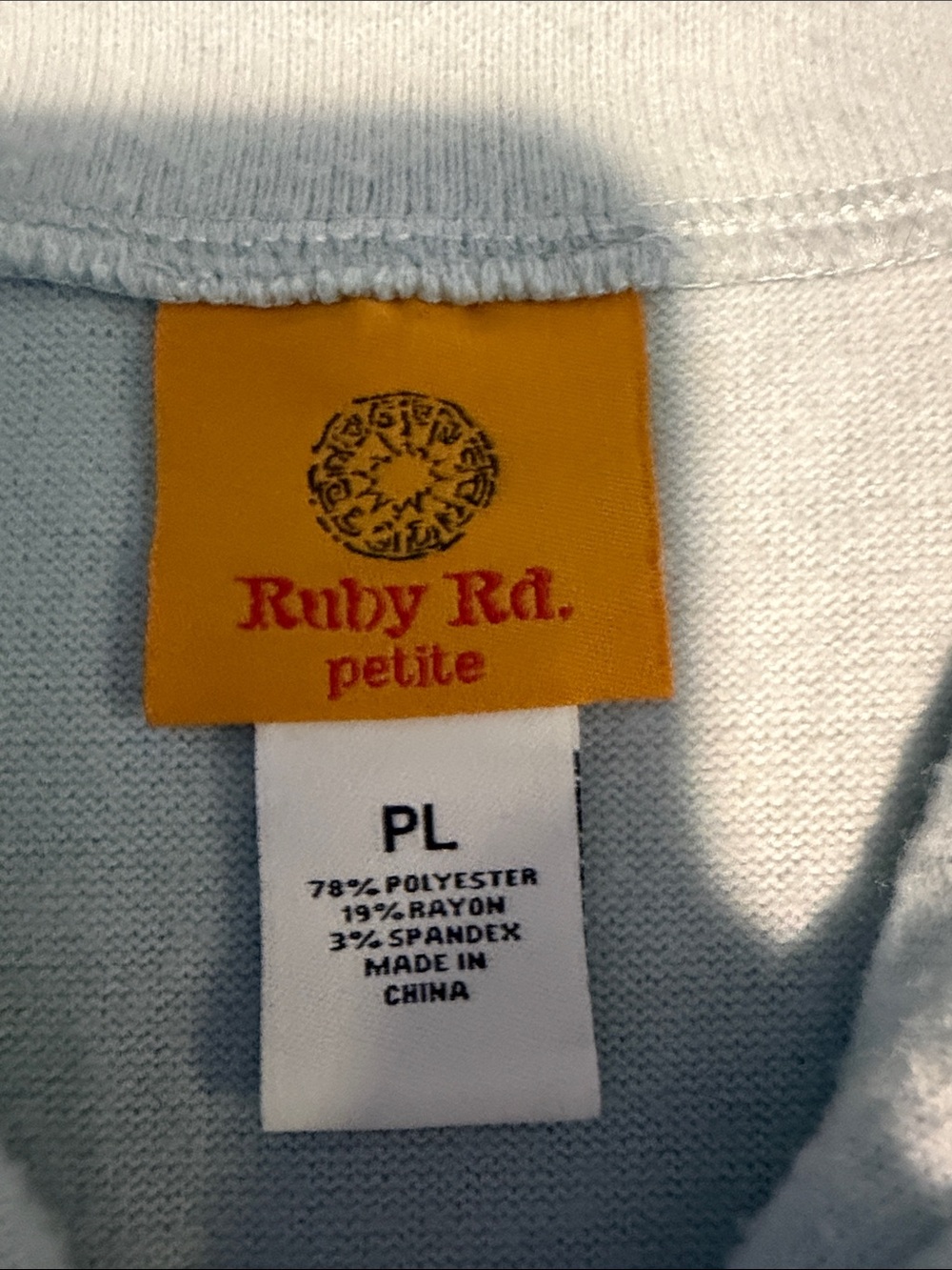 Ruby Rd. Light Blue Petite Pullover - Picture 2 of 4